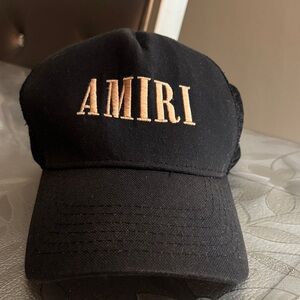 AMIRI Black Cap with Gold Logo